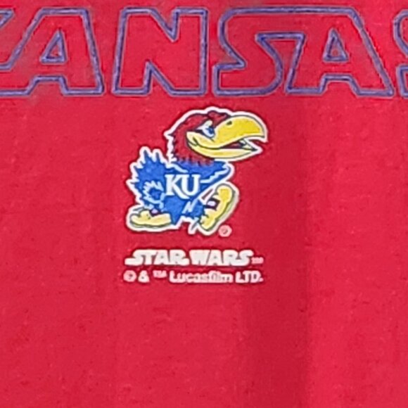 Star Wars You Underestimate the Power of Kansas KU Mens 2XL Red Tee - Picture 10 of 10
